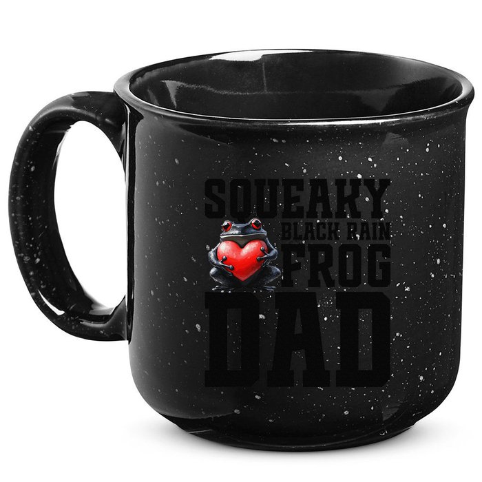 Black Rain Frog Dad Terrarium Enclosure Hide Rain Frog 15oz Campfire Ceramic Mug