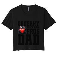 Black Rain Frog Dad Terrarium Enclosure Hide Rain Frog Women's Crop Top Tee