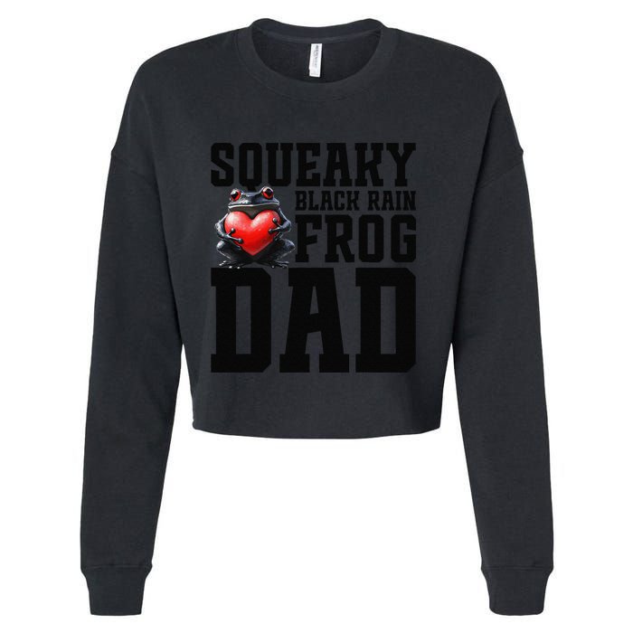 Black Rain Frog Dad Terrarium Enclosure Hide Rain Frog Cropped Pullover Crew