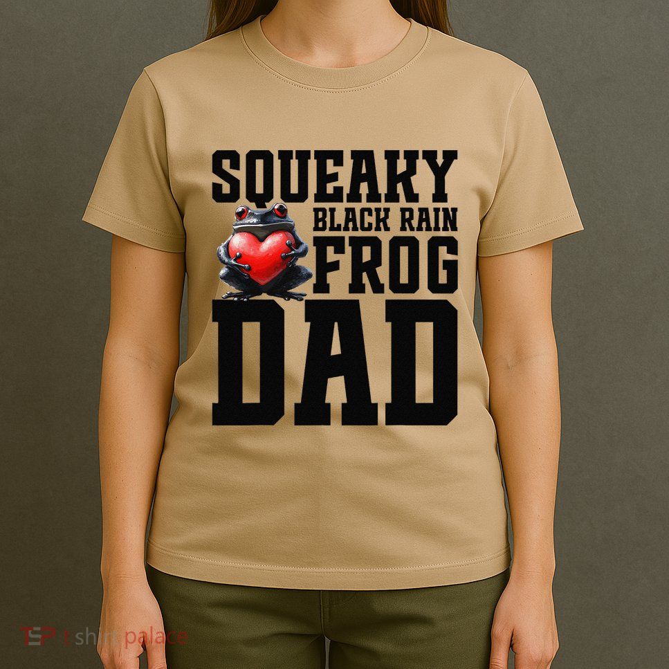 Black Rain Frog Dad Terrarium Enclosure Hide Rain Frog T-Shirt