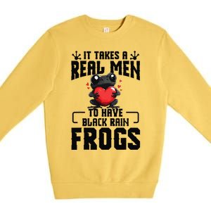 Black Rain Frog Enclosure Terrarium Dad Rain Frog Premium Crewneck Sweatshirt