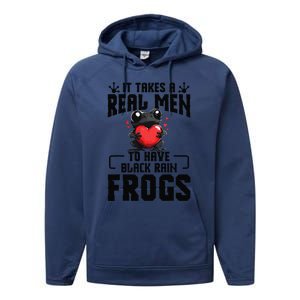 Black Rain Frog Enclosure Terrarium Dad Rain Frog Performance Fleece Hoodie