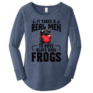 Black Rain Frog Enclosure Terrarium Dad Rain Frog Women's Perfect Tri Tunic Long Sleeve Shirt