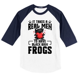 Black Rain Frog Enclosure Terrarium Dad Rain Frog Baseball Sleeve Shirt