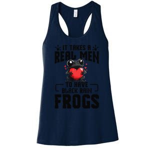 Black Rain Frog Enclosure Terrarium Dad Rain Frog Women's Racerback Tank