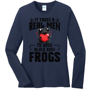 Black Rain Frog Enclosure Terrarium Dad Rain Frog Ladies Long Sleeve Shirt