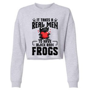 Black Rain Frog Enclosure Terrarium Dad Rain Frog Cropped Pullover Crew