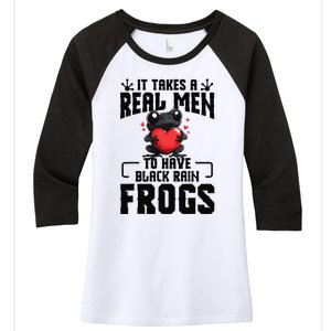 Black Rain Frog Enclosure Terrarium Dad Rain Frog Women's Tri-Blend 3/4-Sleeve Raglan Shirt