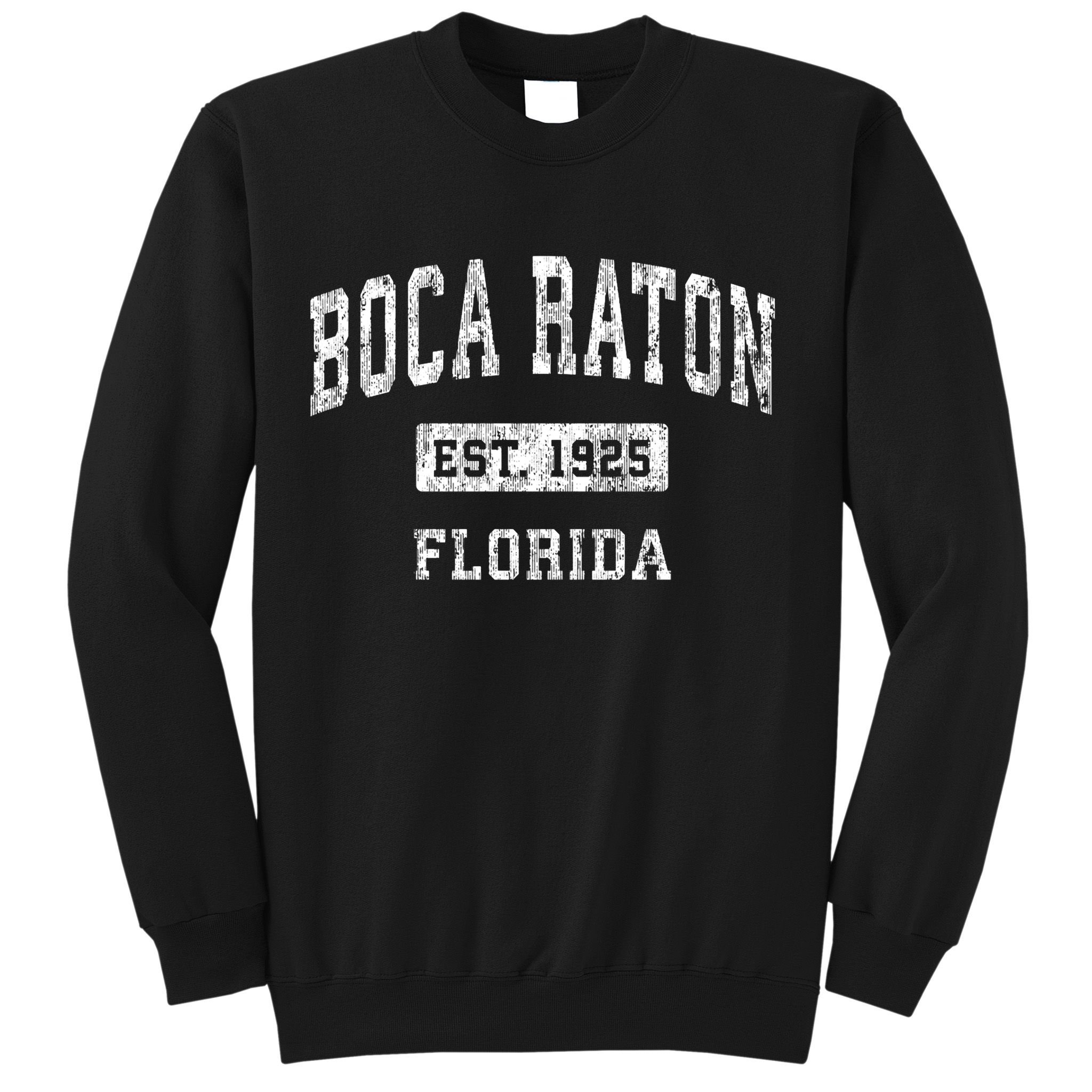 Boca Raton Florida Fl Vintage Established Sports Sweatshirt