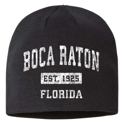 Boca Raton Florida Fl Vintage Established Sports Sustainable Beanie