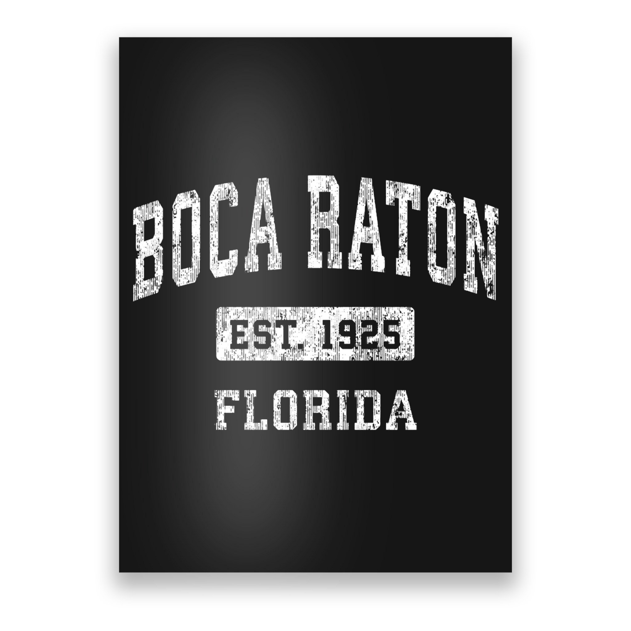 Boca Raton Florida Fl Vintage Established Sports Poster