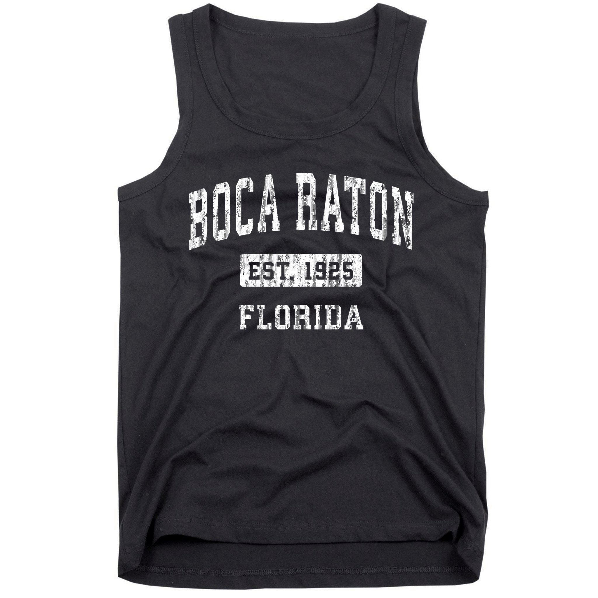 Boca Raton Florida Fl Vintage Established Sports Tank Top
