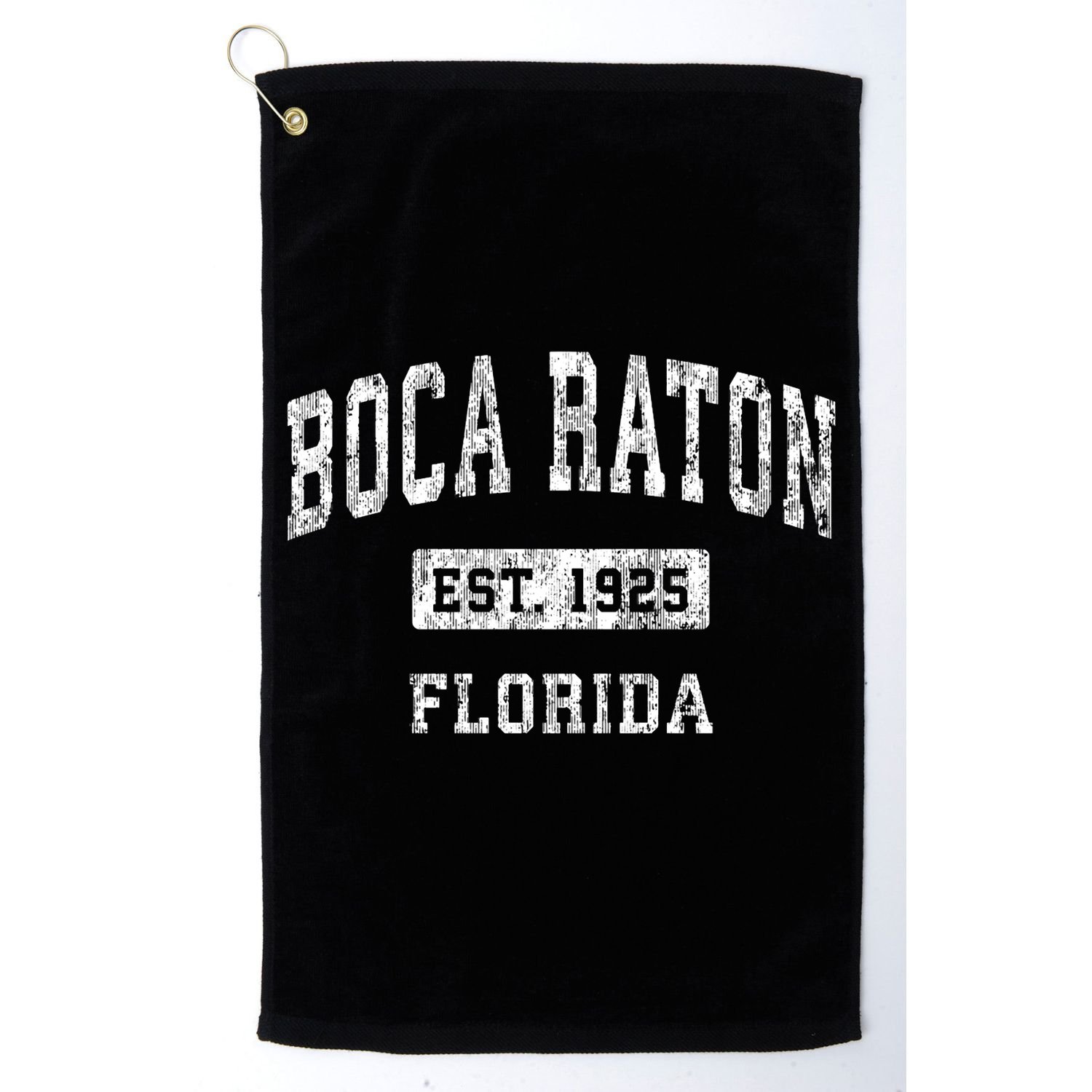Boca Raton Florida Fl Vintage Established Sports Golf Towel