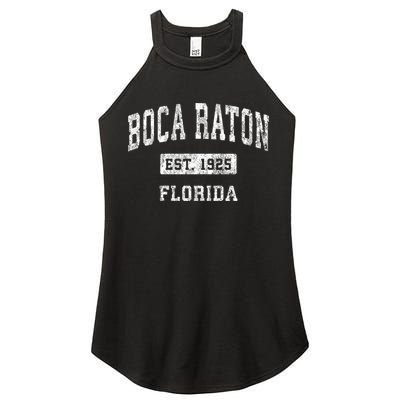 Boca Raton Florida Fl Vintage Established Sports Women's Perfect Tri Rocker Tank