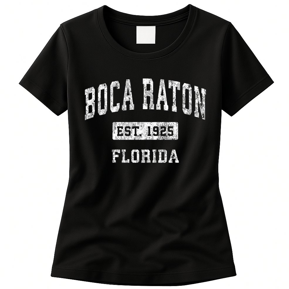 Boca Raton Florida Fl Vintage Established Sports Womens T-Shirt