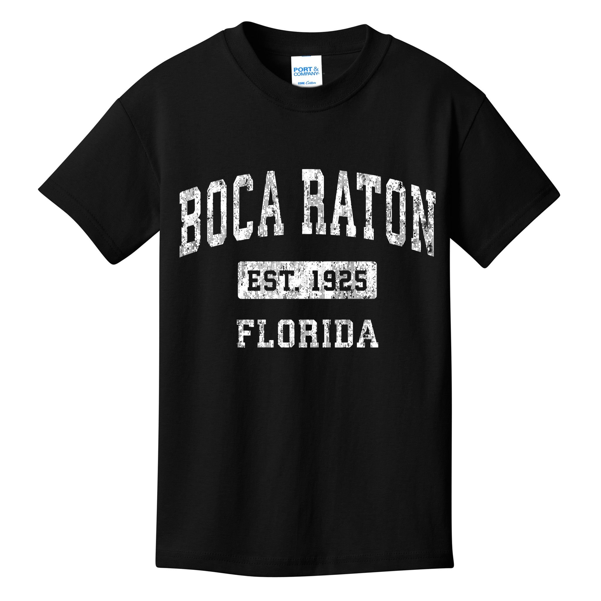 Boca Raton Florida Fl Vintage Established Sports Kids T-Shirt