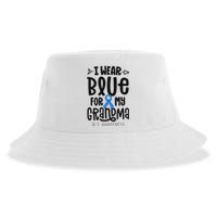 Blue Ribbon For Grandma Disease ALS Awareness Family Cure Sustainable Bucket Hat