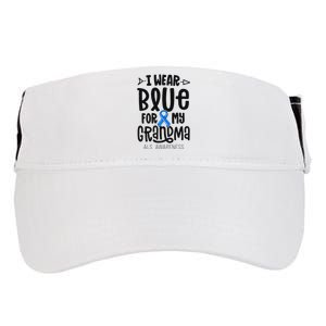 Blue Ribbon For Grandma Disease ALS Awareness Family Cure Adult Drive Performance Visor