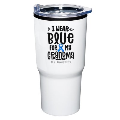Blue Ribbon For Grandma Disease ALS Awareness Family Cure Tumbler