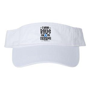 Blue Ribbon For Grandma Disease ALS Awareness Family Cure Valucap Bio-Washed Visor