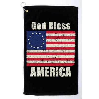 Betsy Ross Flag 1776 Revolutionary War God Bless America Gift Golf Towel