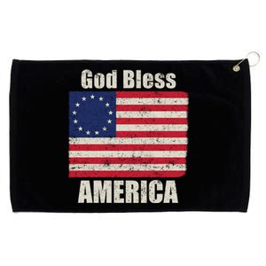 Betsy Ross Flag 1776 Revolutionary War God Bless America Gift Grommeted Golf Towel