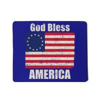 Betsy Ross Flag 1776 Revolutionary War God Bless America Gift Mousepad