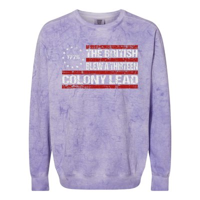 Betsy Ross Funny 13 Colonies July 4th Design Colorblast Crewneck Sweatshirt