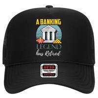 Banker Retirement Funny Retired Banker Gift High Crown Mesh Back Trucker Hat