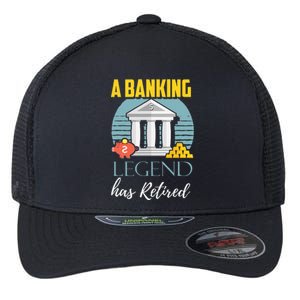 Banker Retirement Funny Retired Banker Gift Flexfit Unipanel Trucker Cap