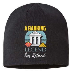 Banker Retirement Funny Retired Banker Gift Sustainable Beanie