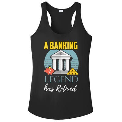 Banker Retirement Funny Retired Banker Gift Ladies PosiCharge Competitor Racerback Tank