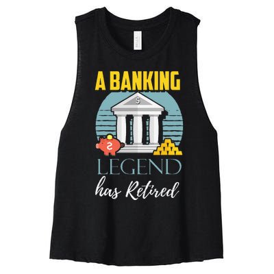 Banker Retirement Funny Retired Banker Gift Women's Racerback Cropped Tank