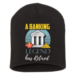 Banker Retirement Funny Retired Banker Gift Short Acrylic Beanie