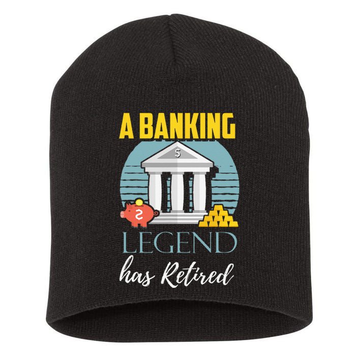 Banker Retirement Funny Retired Banker Gift Short Acrylic Beanie