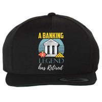 Banker Retirement Funny Retired Banker Gift Wool Snapback Cap