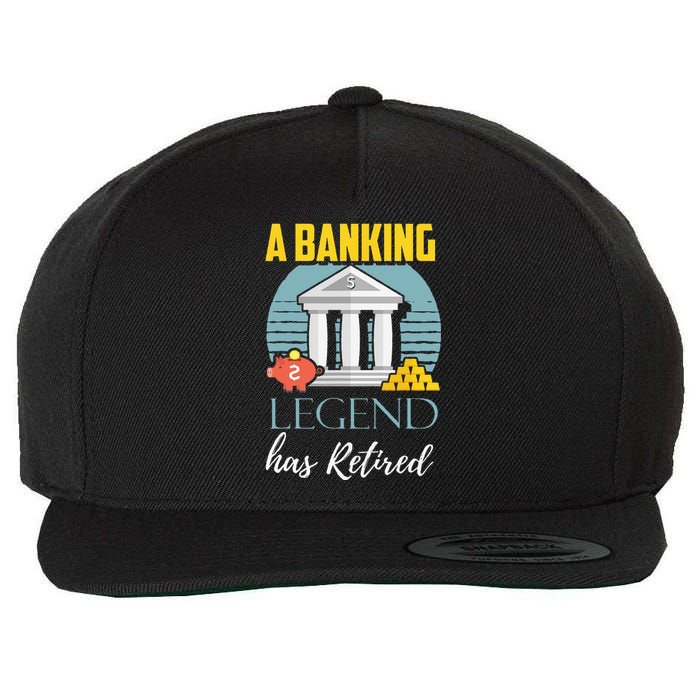 Banker Retirement Funny Retired Banker Gift Wool Snapback Cap