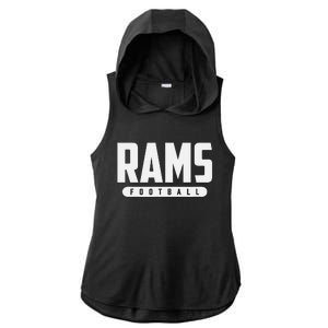 Bastrop Rams Football Ladies PosiCharge Tri-Blend Wicking Draft Hoodie Tank