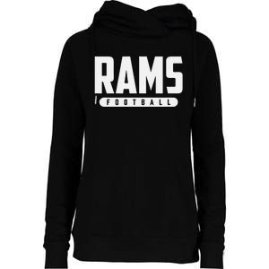 Bastrop Rams Football Womens Funnel Neck Pullover Hood