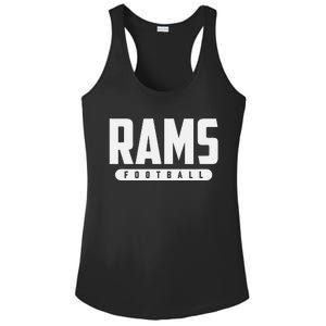 Bastrop Rams Football Ladies PosiCharge Competitor Racerback Tank