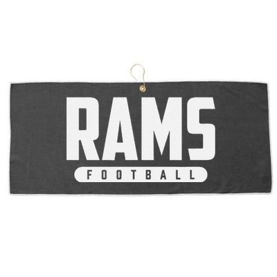 Bastrop Rams Football Large Microfiber Waffle Golf Towel