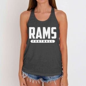 Bastrop Rams Football Women's Knotted Racerback Tank