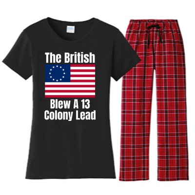 Betsy Ross Flag: The British Blew A 13 Colony Lead Women's Flannel Pajama Set