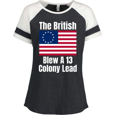 Betsy Ross Flag: The British Blew A 13 Colony Lead Enza Ladies Jersey Colorblock Tee