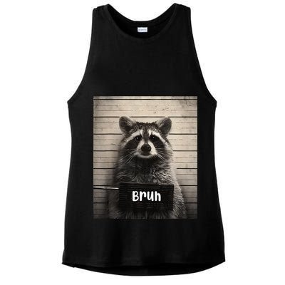Bruh Raccoon Funny Trash Panda Lover Racoon Meme Ladies PosiCharge Tri-Blend Wicking Tank