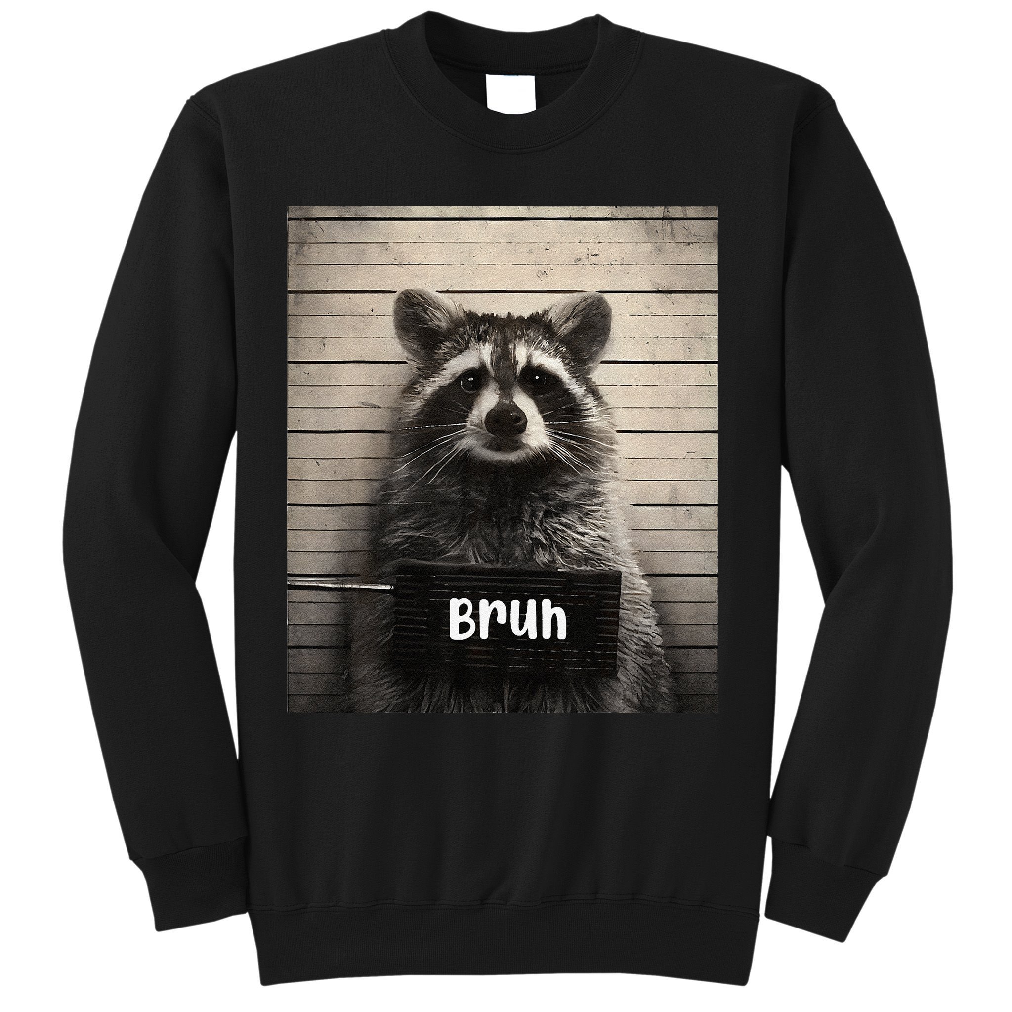 Bruh Raccoon Funny Trash Panda Lover Racoon Meme Sweatshirt