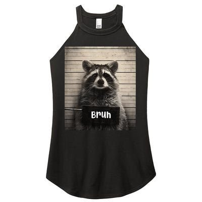 Bruh Raccoon Funny Trash Panda Lover Racoon Meme Women's Perfect Tri Rocker Tank