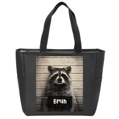 Bruh Raccoon Funny Trash Panda Lover Racoon Meme Zip Tote Bag