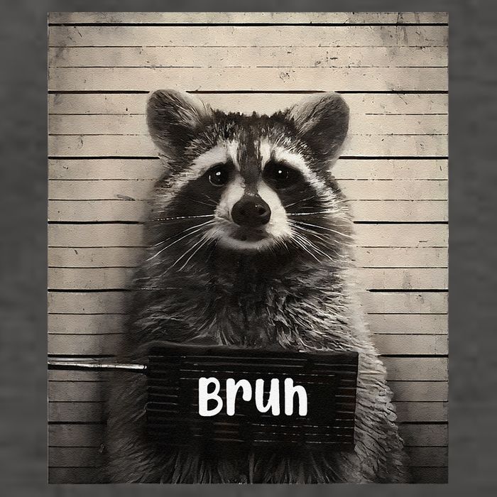 Bruh Raccoon Funny Trash Panda Lover Racoon Meme Vector Backpack