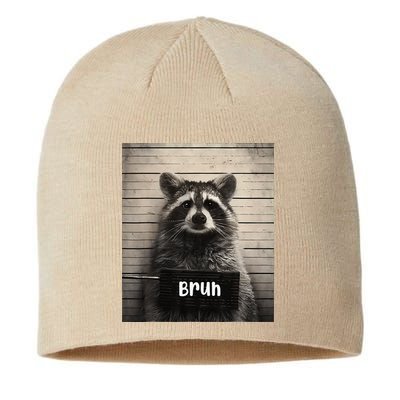 Bruh Raccoon Funny Trash Panda Lover Racoon Meme Sustainable Beanie